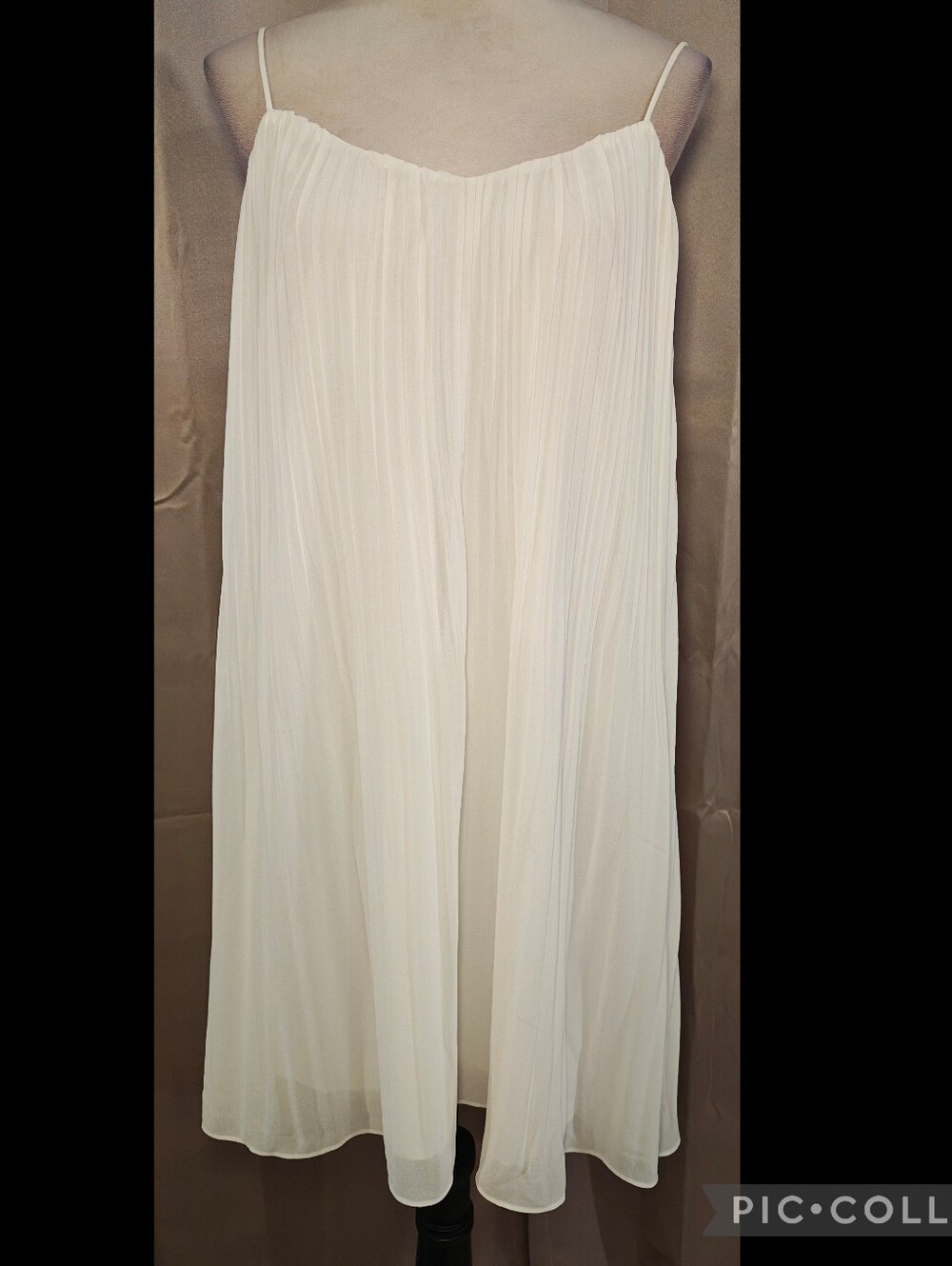 🍦 NWOT NAKED ZEBRA Angelcore Pleated Chiffon Cami Swing Dress 🍦